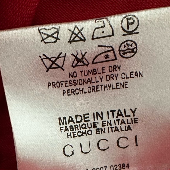 Gucci Logo GG Monogram Badge red Jeans - Picture 13 of 14